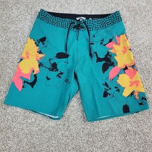 Billabong Recycler Sundays Airlite Mens 28 Multicolor Floral Swimsuit Drawstring